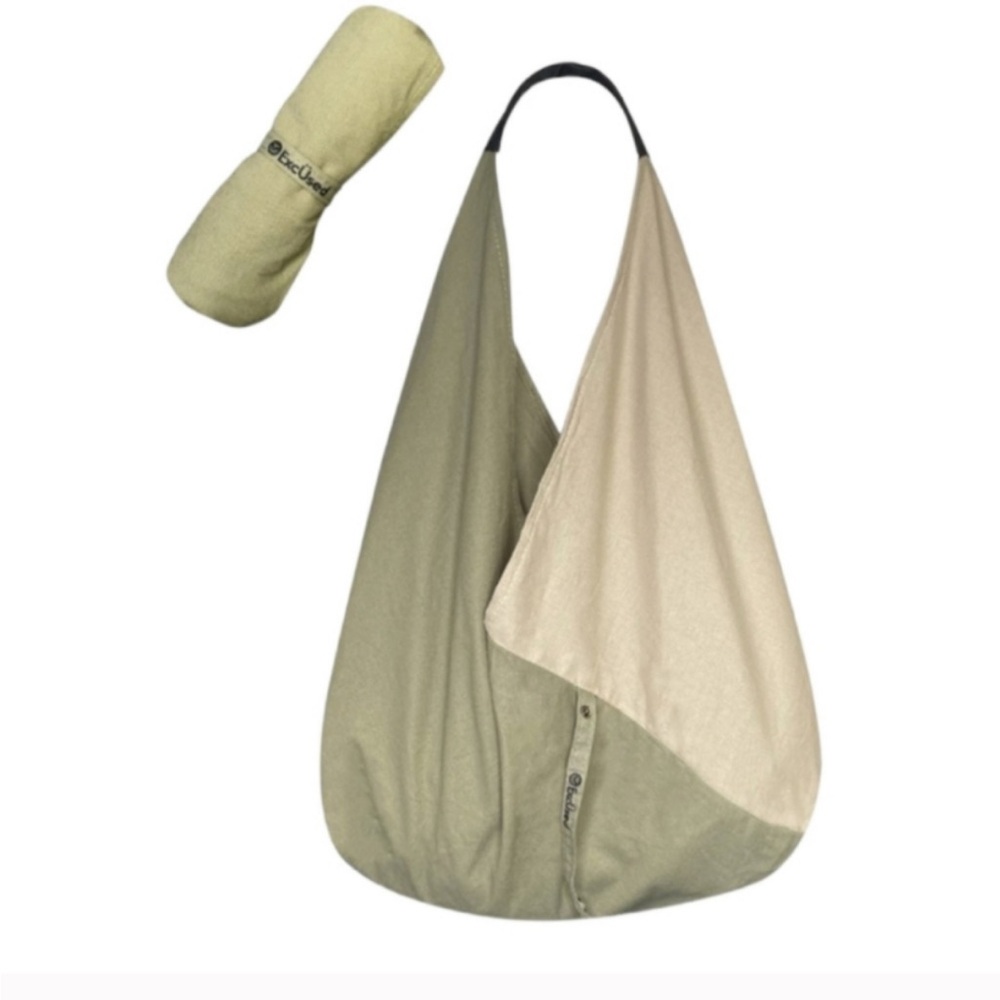 Excused Eco-friendly Reusable Foldable Canvas Triangle Shopping Tote Bag
